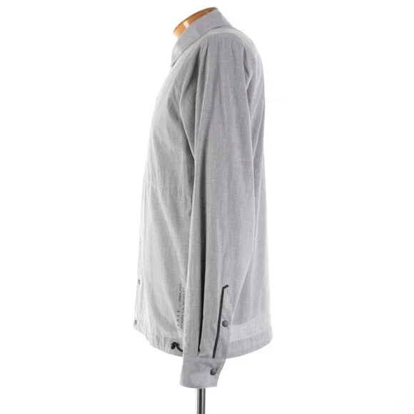 Sease NWOT 100% Cotton Overshirt Size XL New Gate In Gray Melange